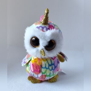 3/$20💗2019 Ty Beanie Boo "Enchanted" the Unicorn Owl Key Clip